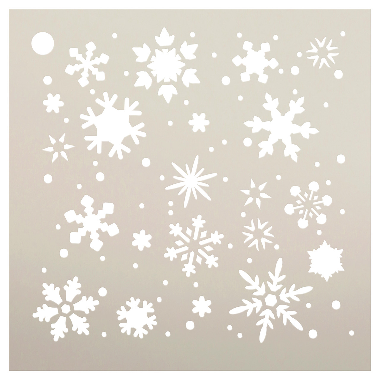 Snowflakes Mini Pattern Stencil - 4" x 4"