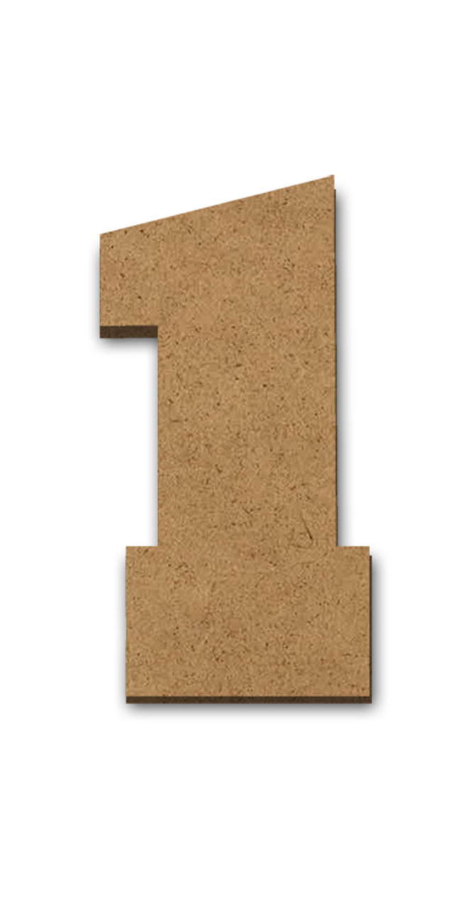 Standing Wood Letter Surface - 1 - 2" x 3 5/8"