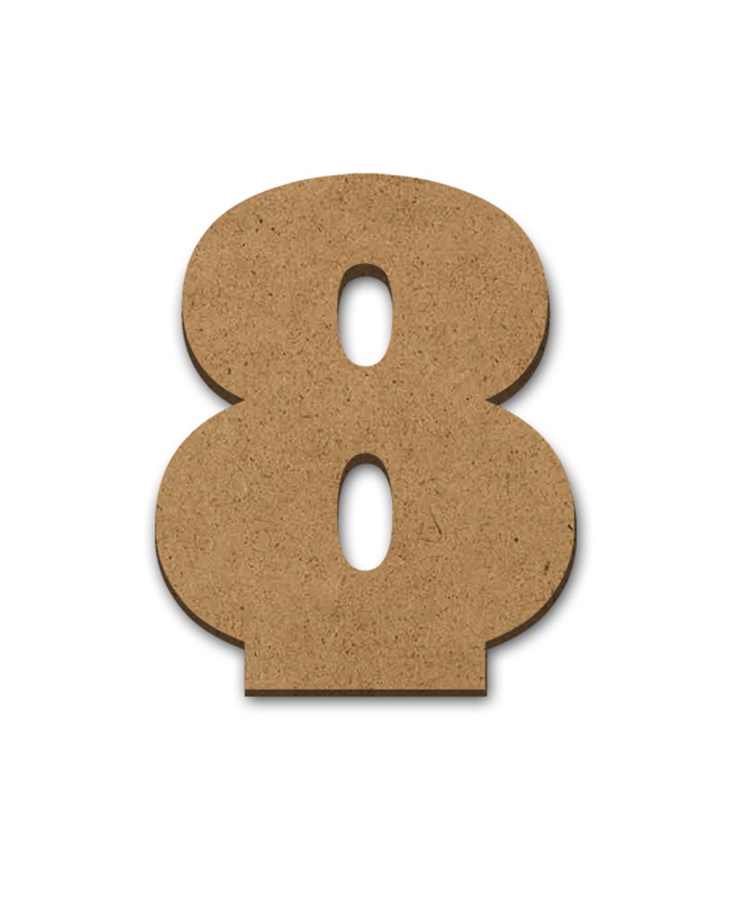 Standing Wood Letter Surface - 8 - 3" x 3 5/8"