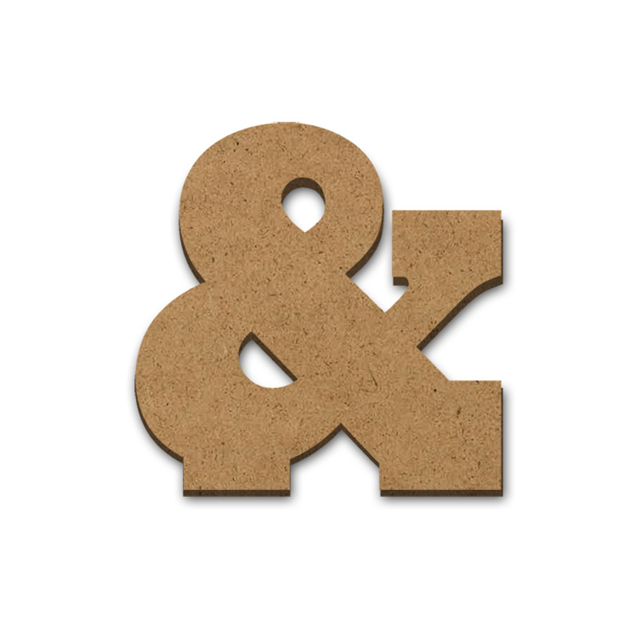 Standing Wood Letter Surface - Ampersand - 3 1/2" x 3 5/8"