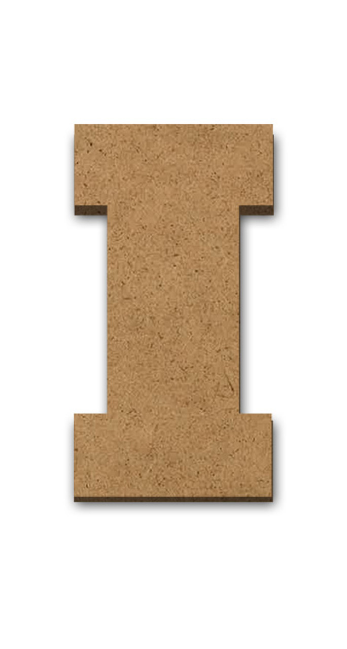 Wood Letter Surface - I - 1 7/8" x 3 3/8"
