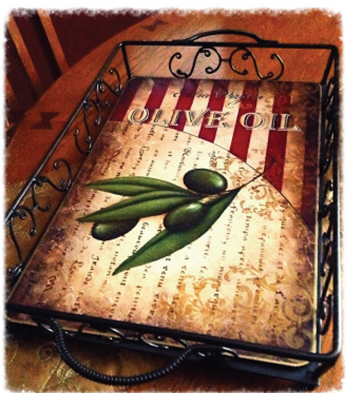 Vintage Olive Oil Tray - E-Packet - Tracy Moreau