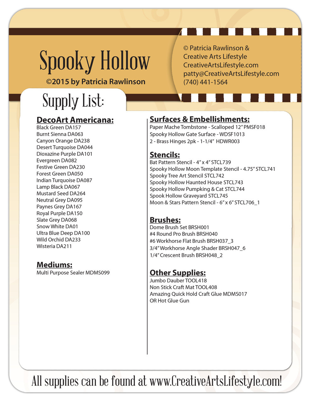 Spooky Hollow Pattern Packet - Patricia Rawlinson