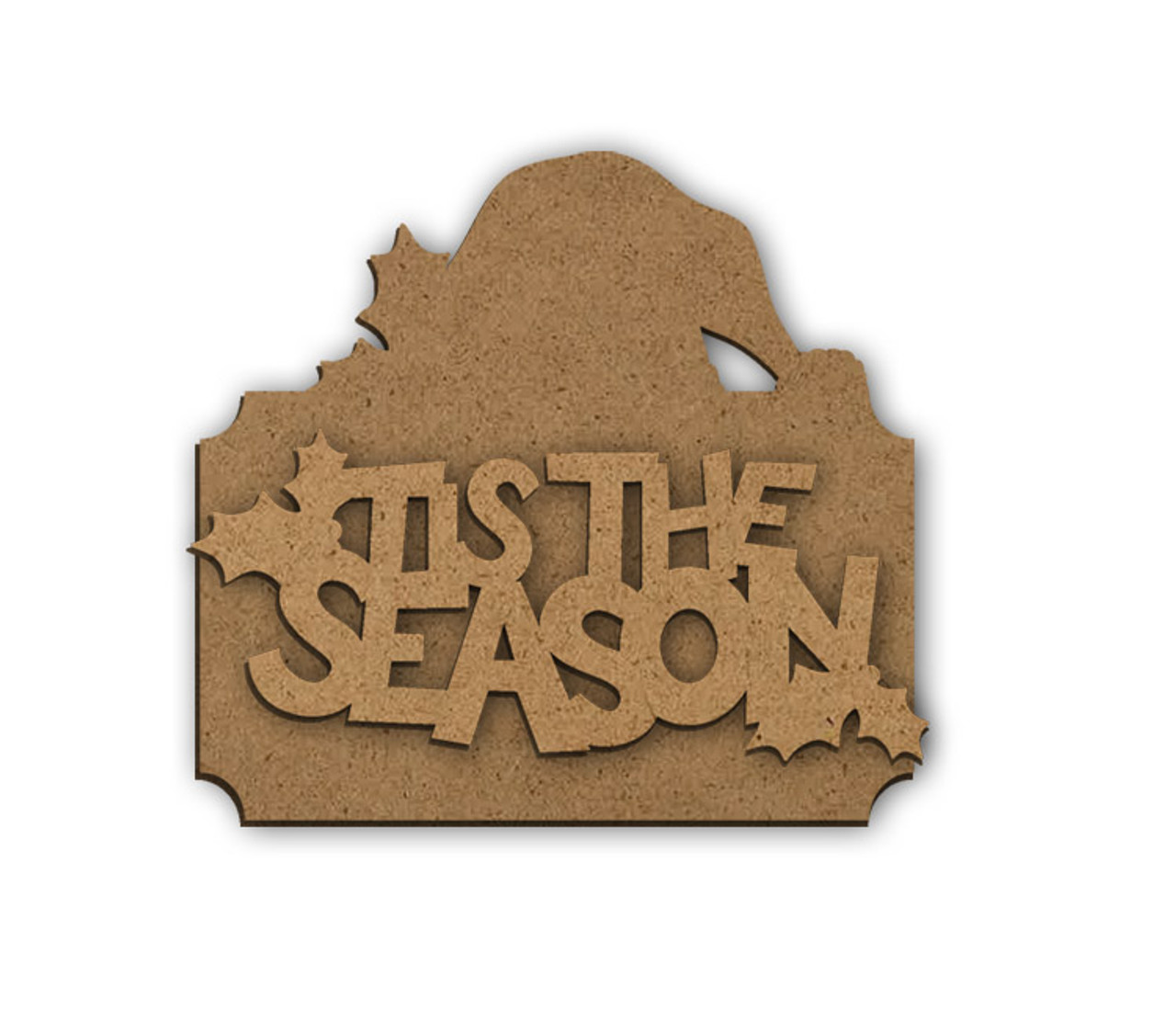 Tis the Season Multipart Word Surface - Ornament - 4 1/8" x 3 1/2"