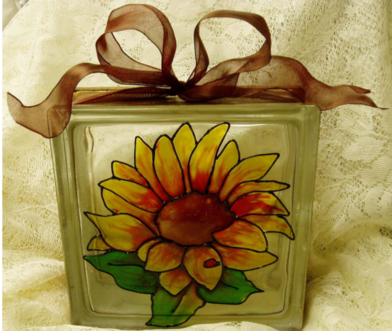 Sunflower Glass Block - E-Packet - Wendy Fahey