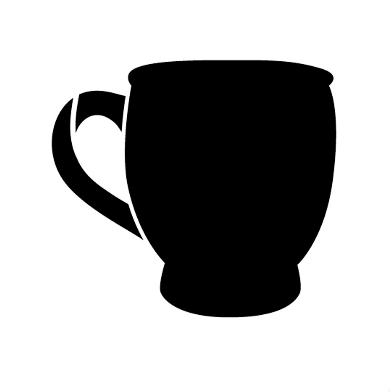 Coffee Mug Art Stencil 10" X 10"