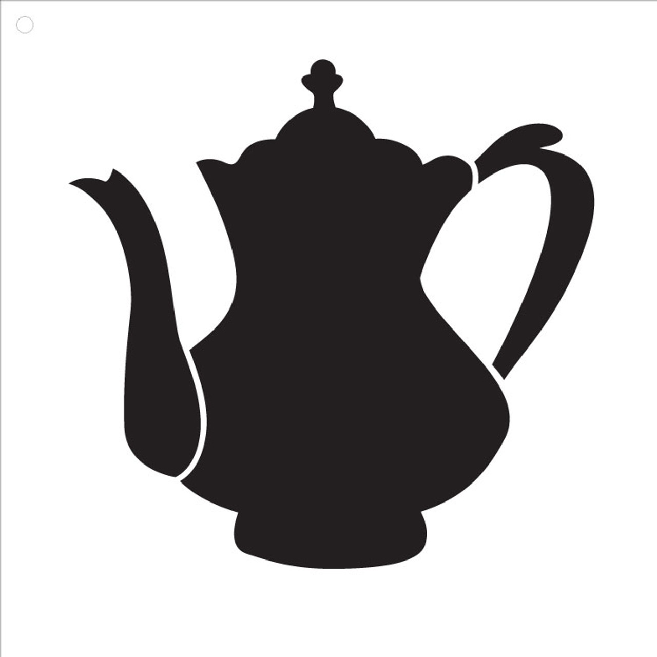 Fancy Teapot Art Stencil 6" X 6"