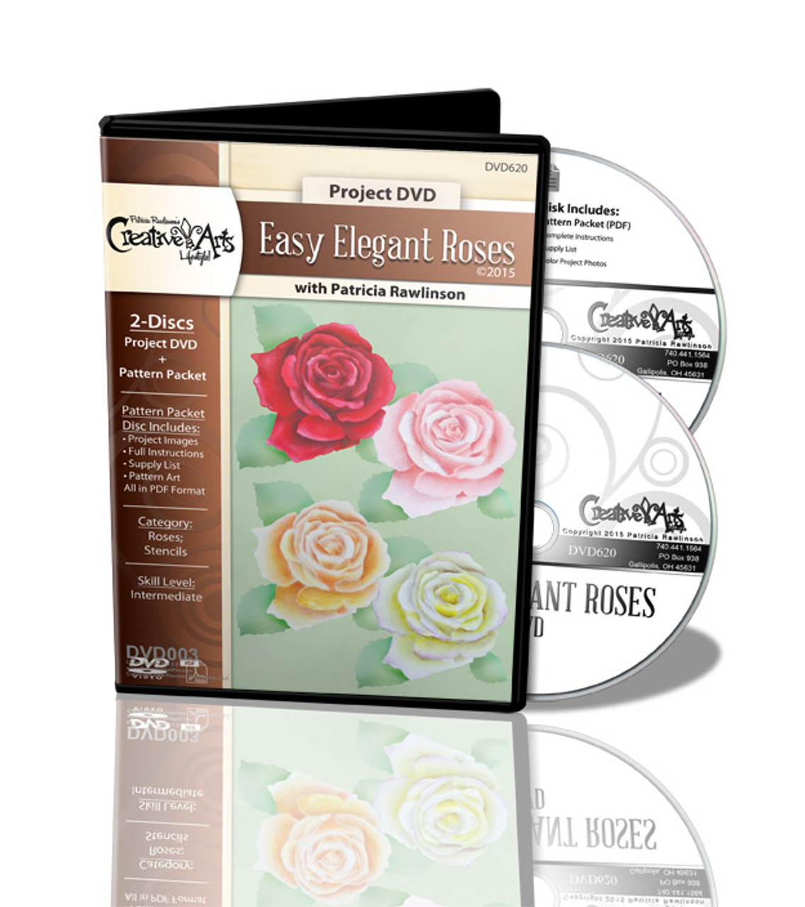 Easy Elegant Stenciled Roses DVD and Pattern Packet - Patricia Rawlinson