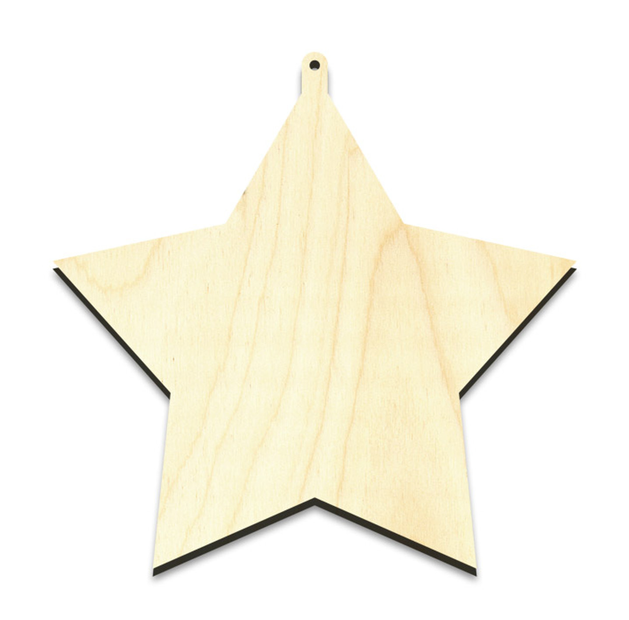 Shining Star Wood Surface - Ornament 4-7/8" x 5"