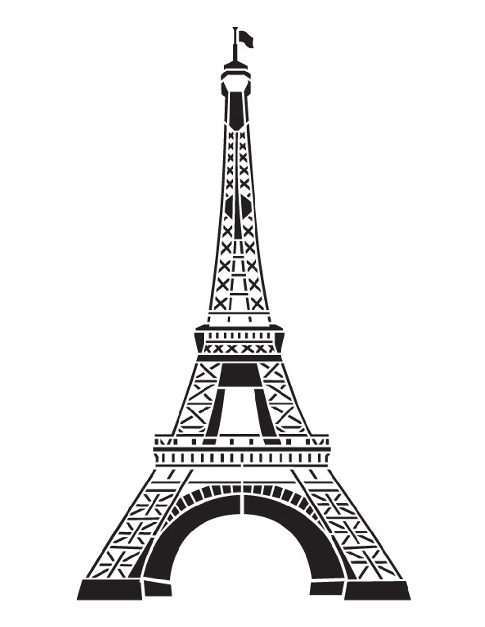 Eiffel Tower Art Stencil - 11" x 17"