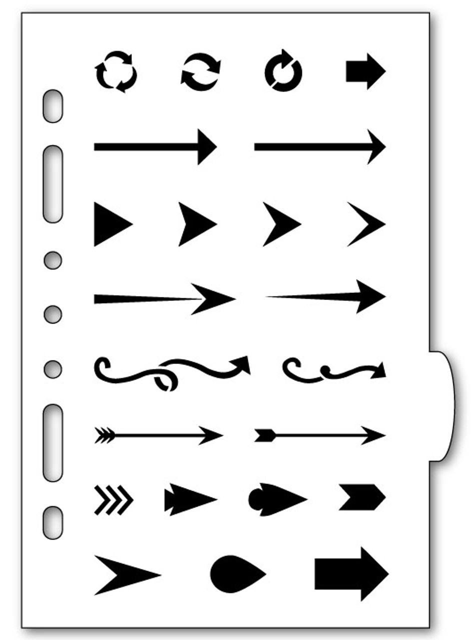 Awesome Arrows Planner Stencil