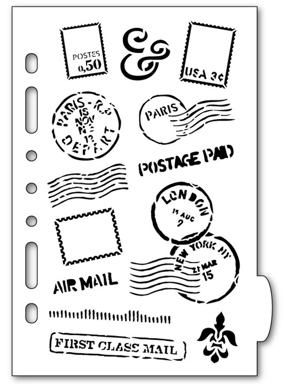 Mail Art Planner Stencil