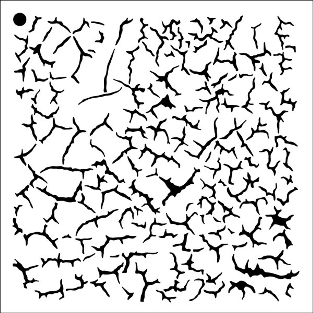 Crackle - Repeatable Pattern Stencil - 6" x 6"