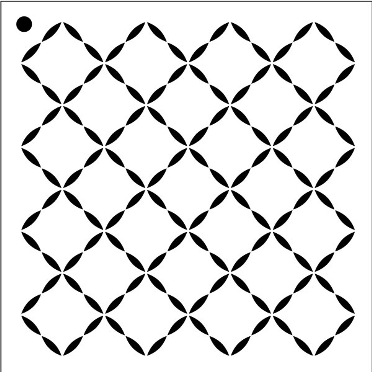 Quilted Diamond - Repeatable Pattern Stencil - 12" x 12"