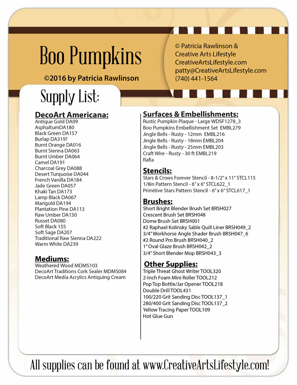 Boo Pumpkins Pattern Packet by Patricia Rawlinson