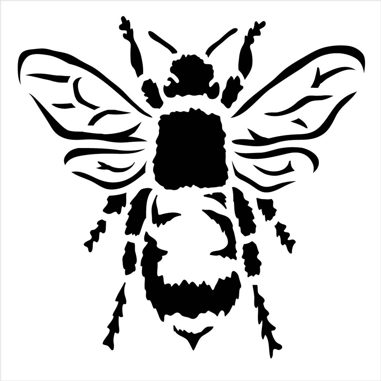 Basic Bee - Art Stencil - 4" x 4"