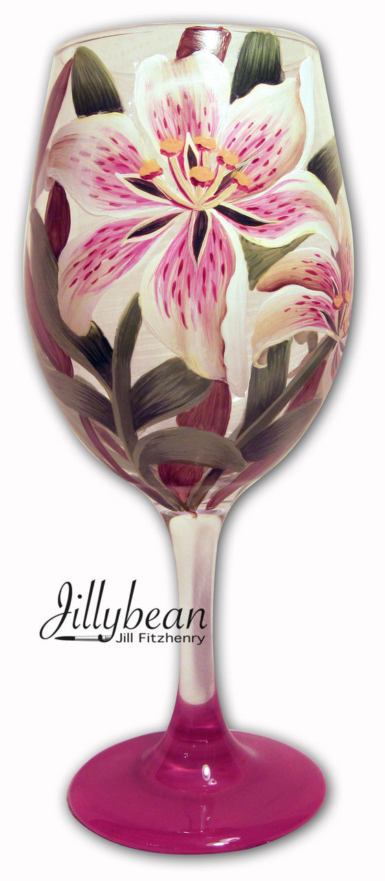 Lily Wine Glass - E-Packet - Jill Fitzhenry