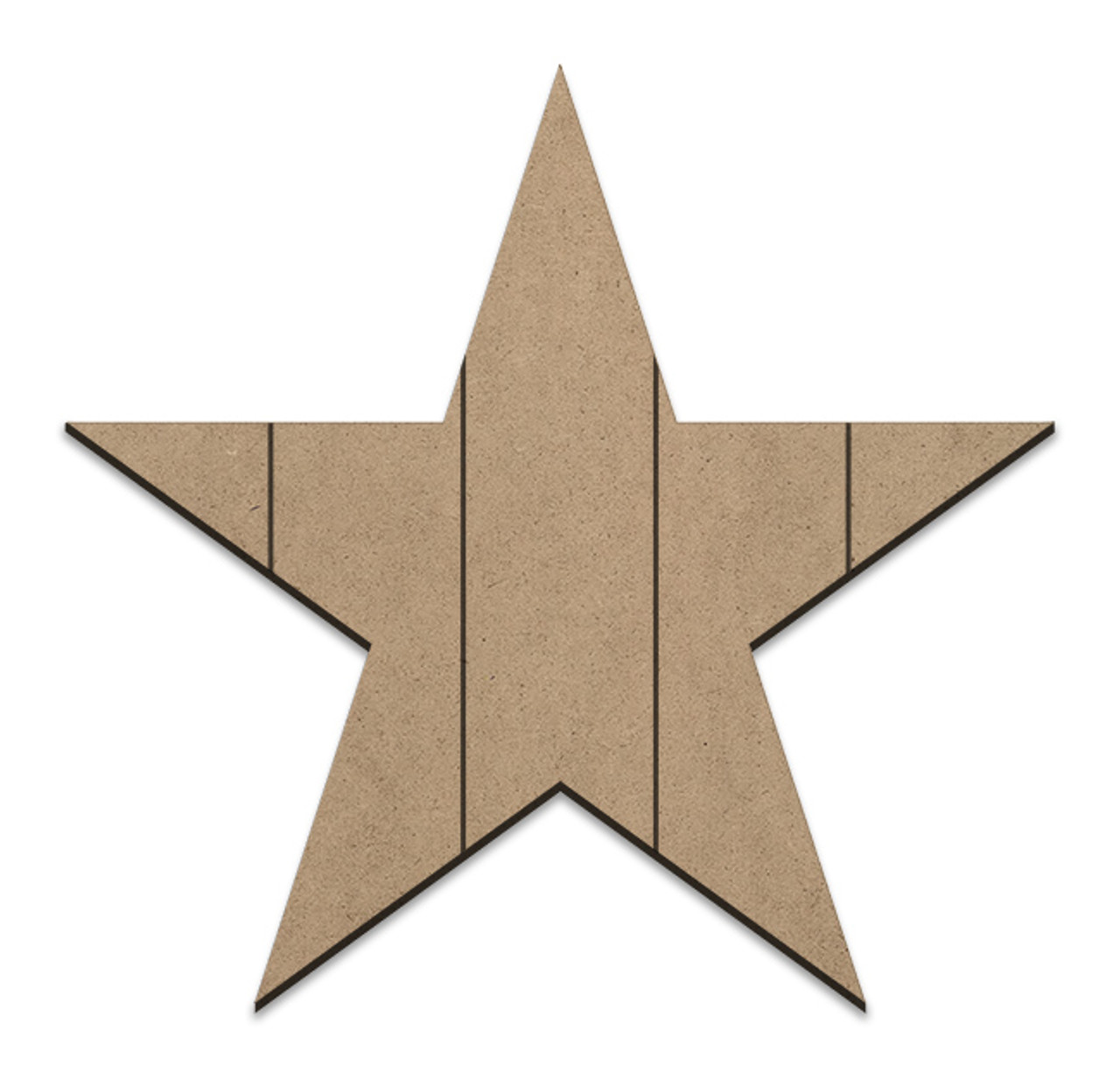 Country Star Plaque - Vertical Slats - Medium