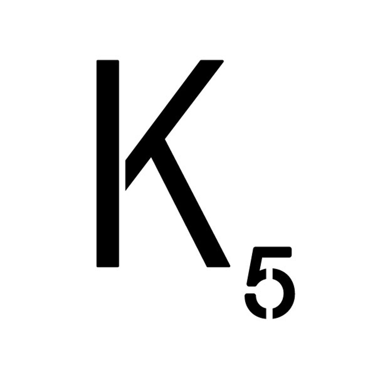 Word Game Letter Stencil - K - 6" x 6"