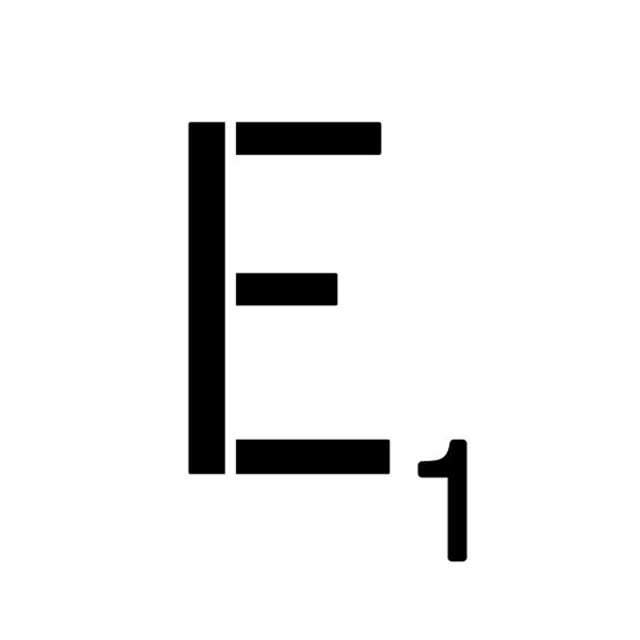 Word Game Letter Stencil - E - 18" x 18"