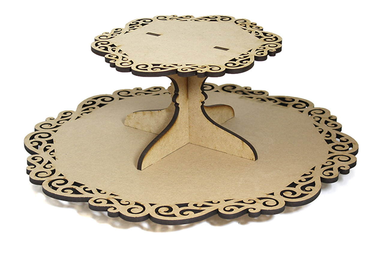 Scroll Lazy Susan with Tier - Includes Base