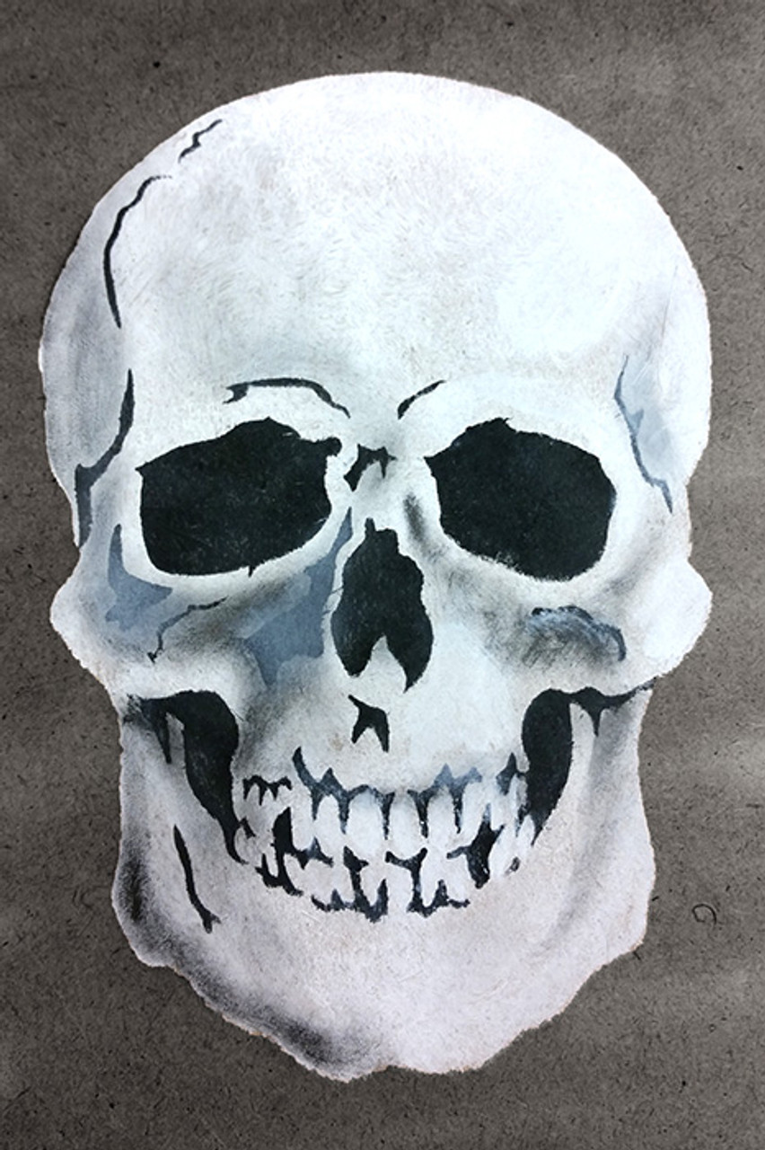 Layered Skull Art Stencil - 6-3/4" Skull (8" x 12" Sheet)