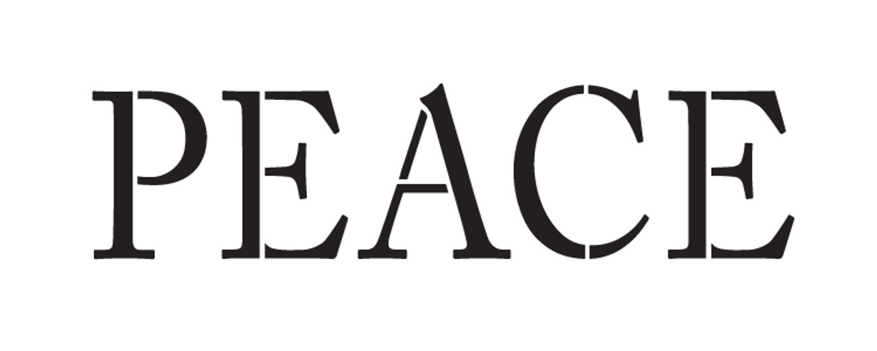 Peace - Word Stencil - Simple - 10" X 4" - STCL1148_1