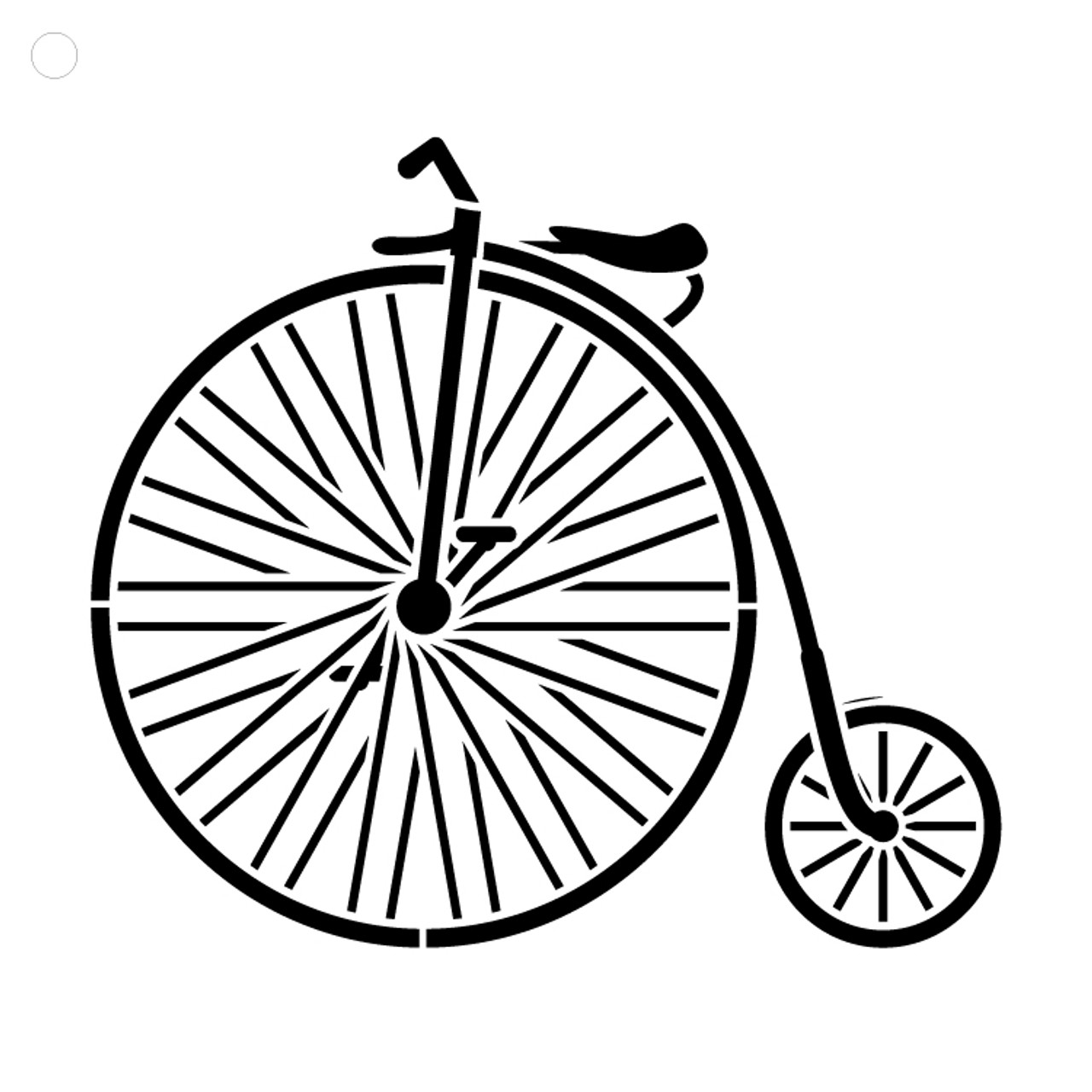 Vintage Big Wheel Bicycle - Art Stencil - 6" x 6" - STCL1109_1