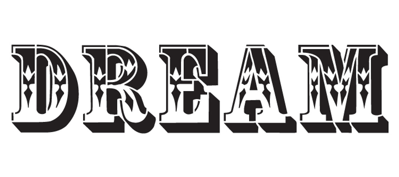 Dream - Word Stencil - Coffee Tin - 10" x 4" - STCL1131_1