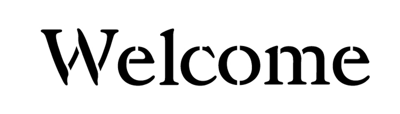 Welcome - Vintage Serif - Horizontal - Word Stencil -10.5" x 3" - STCL1198_2