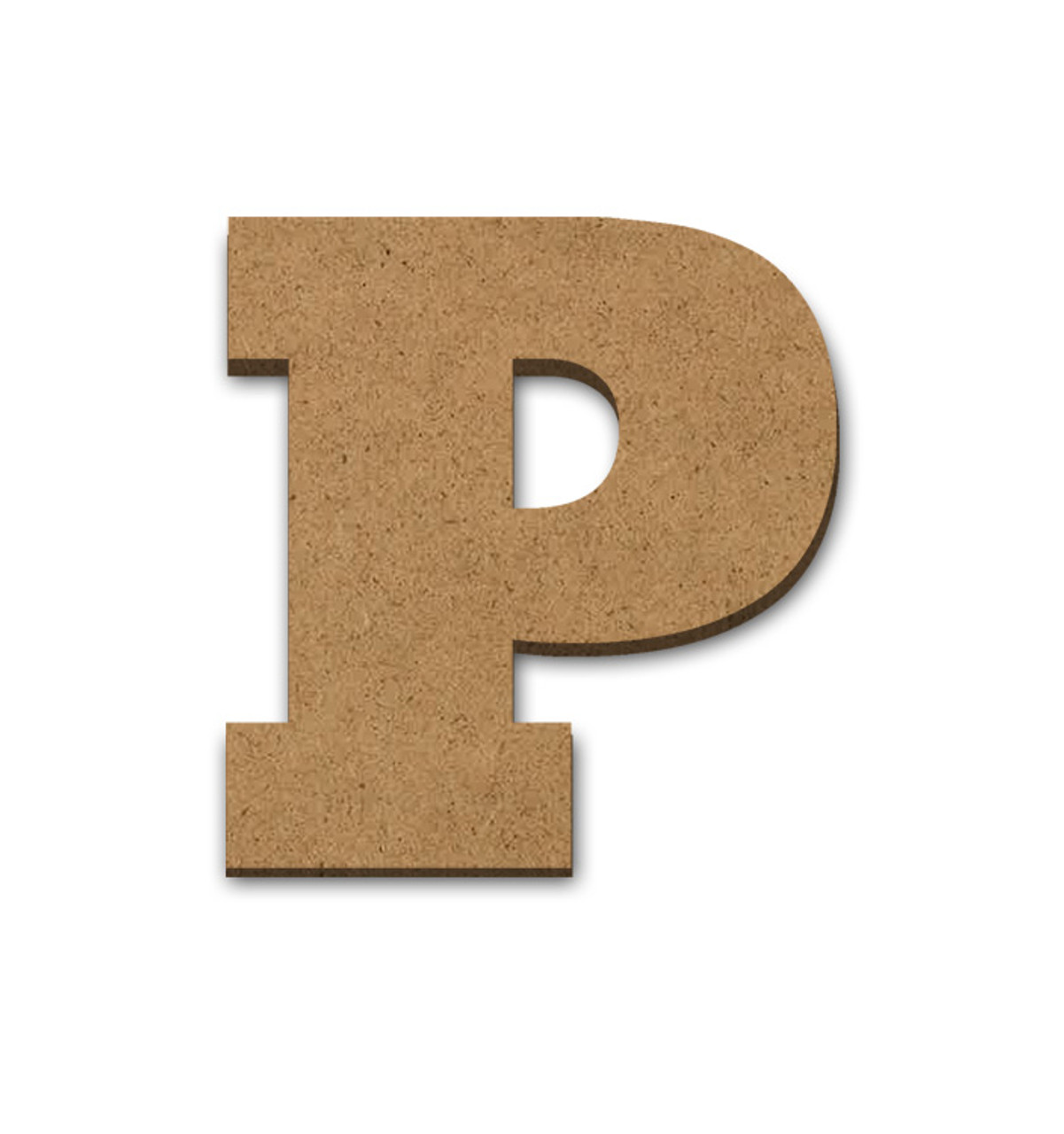 Wood Letter Surface - P - 4" x 3 3/4"