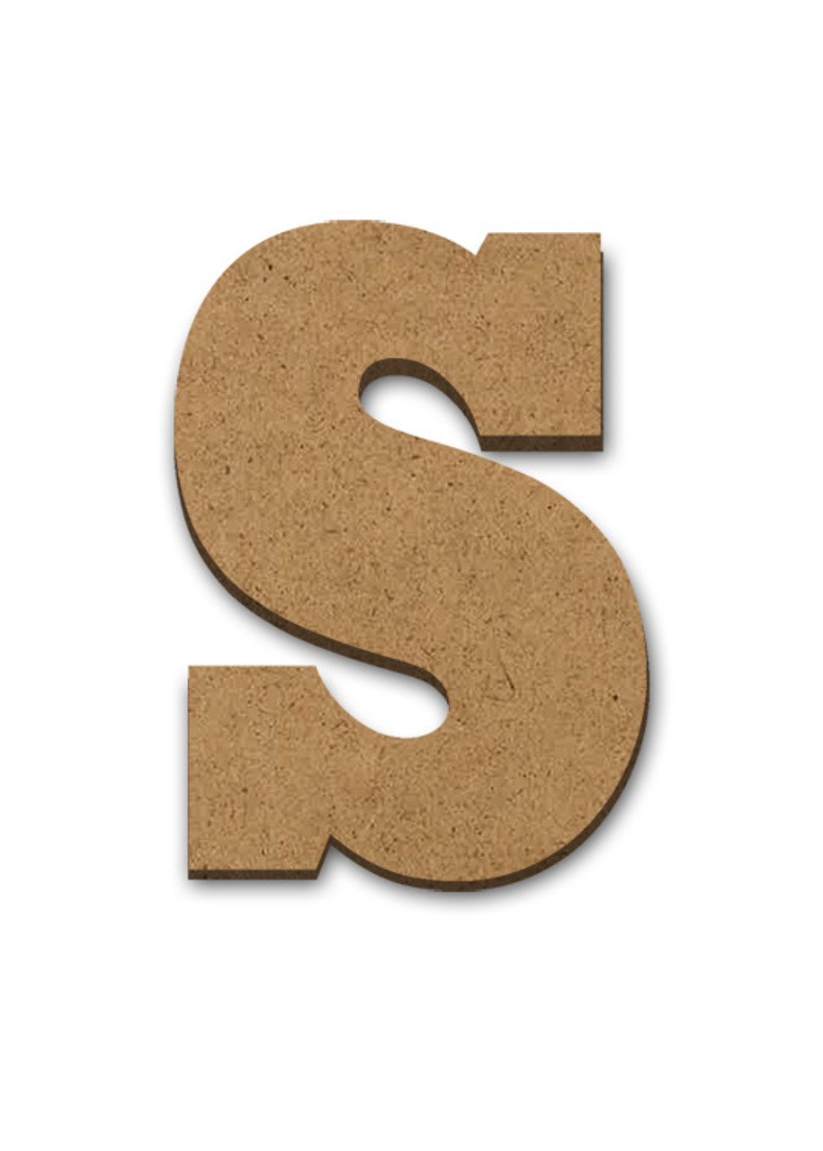 Wood Letter Surface - S - 9" x 6 3/4"