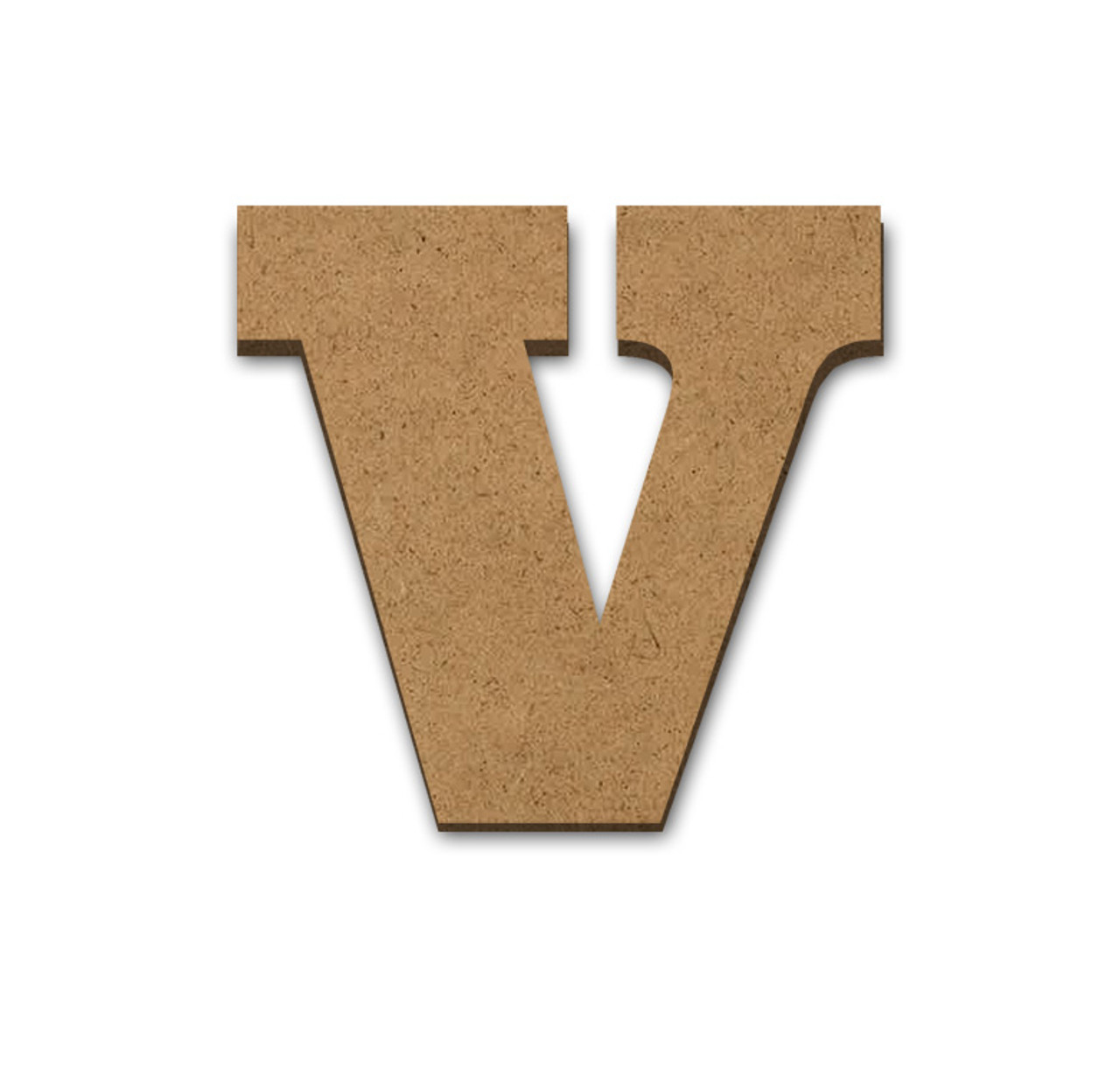 Wood Letter Surface - V - 4" x 4 1/8"