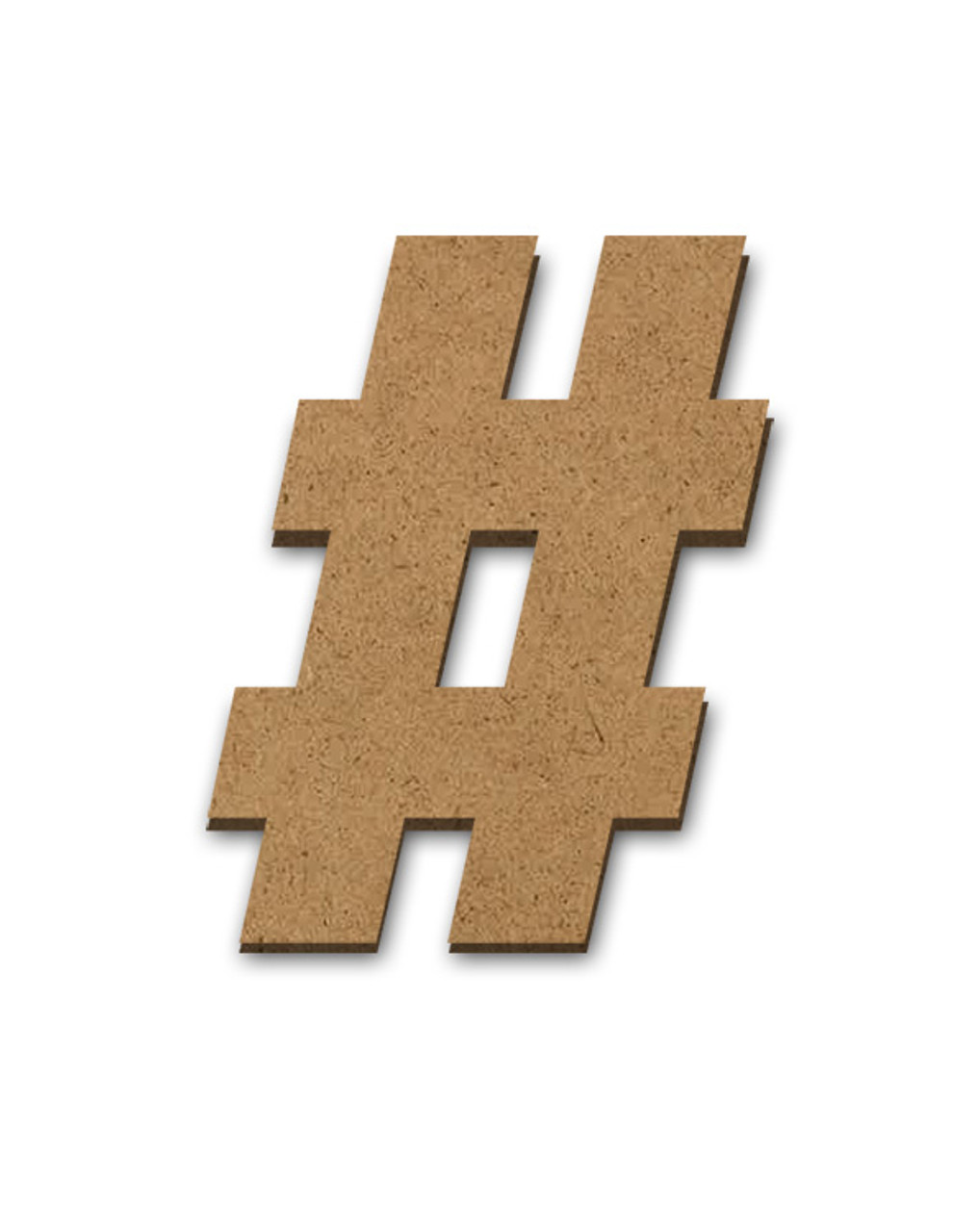 Wood Letter Surface - Hashtag - 6" x 4 3/4"