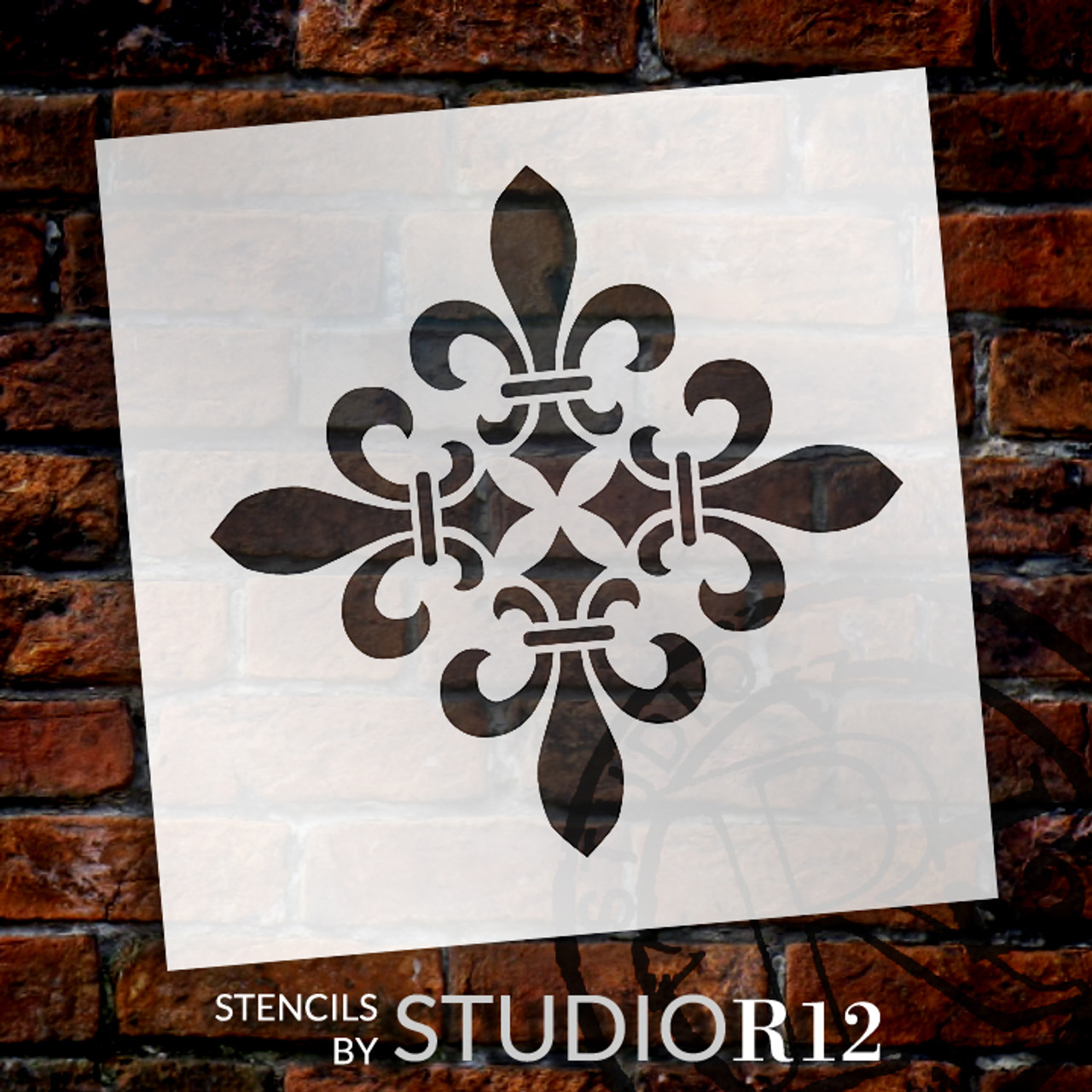 Fleur De Lis Diamond - Versailles - Art Stencil -6" x 6" - STCL1220_2 by StudioR12