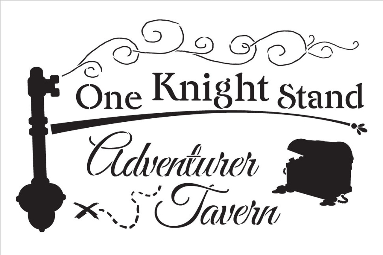 One Knight Stand - Art Stencil - 13.5" x 9" - STCL1248_1