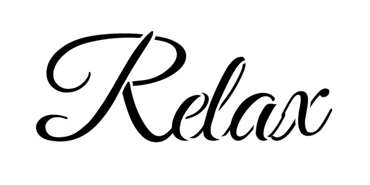 Relax - Word Stencil - 5" x 2.5" - STCL1239_1 by StudioR12