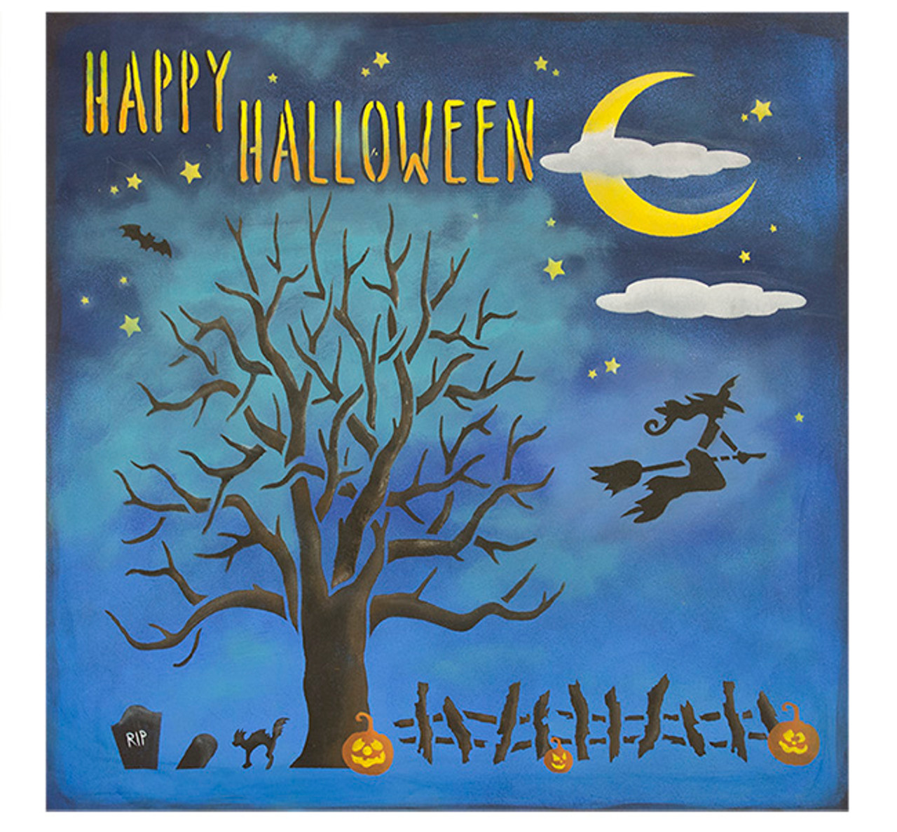 Stenciled Halloween Scene - Pattern Packet by Patricia Rawlinson