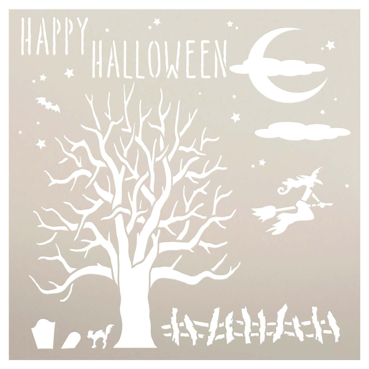 All Hallows Eve - Art Stencil - 9" x 9" - STCL1182_4