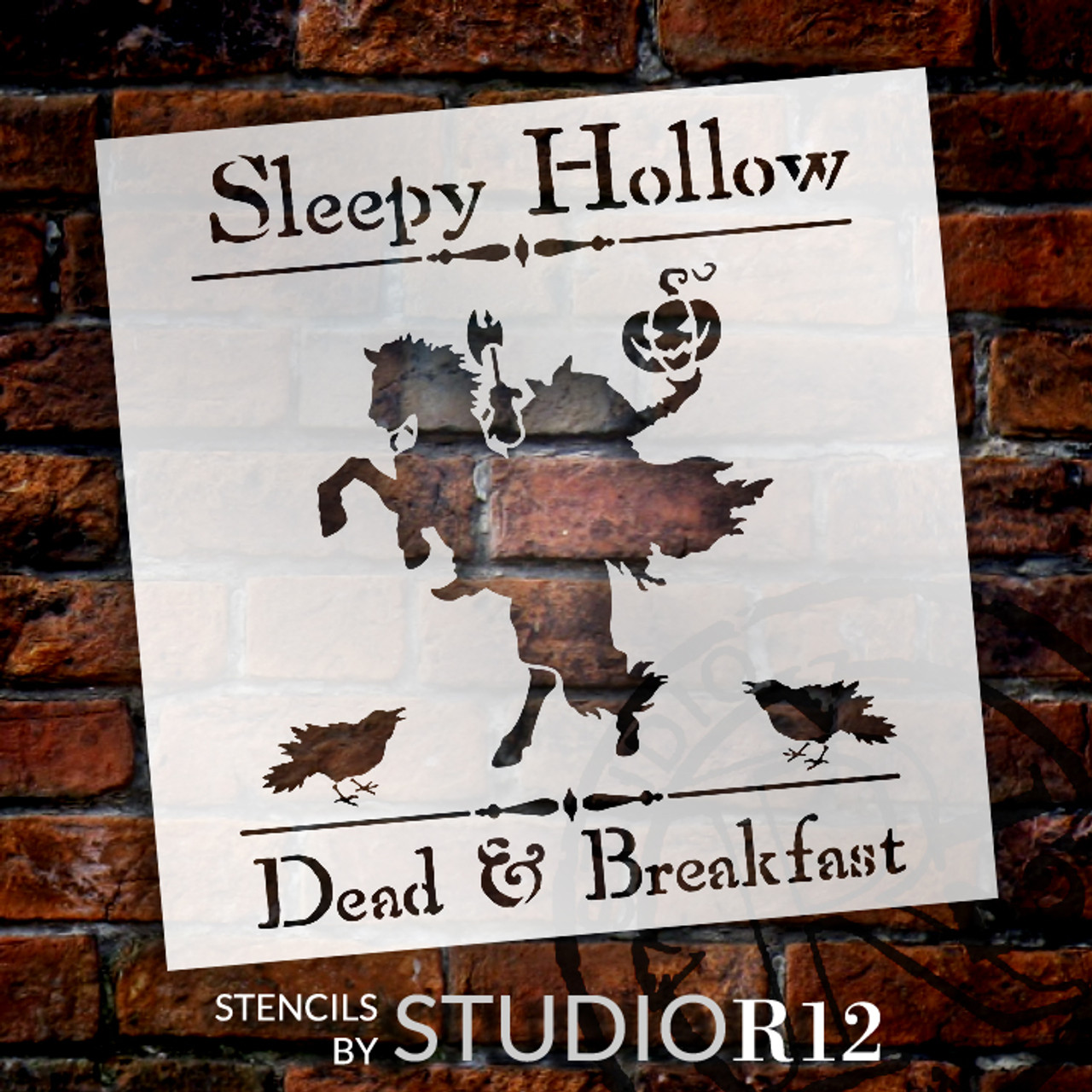 Sleepy Hollow Dead & Breakfast  - Word Art Stencil - 15" x 15" -STCL1284_3 by StudioR12