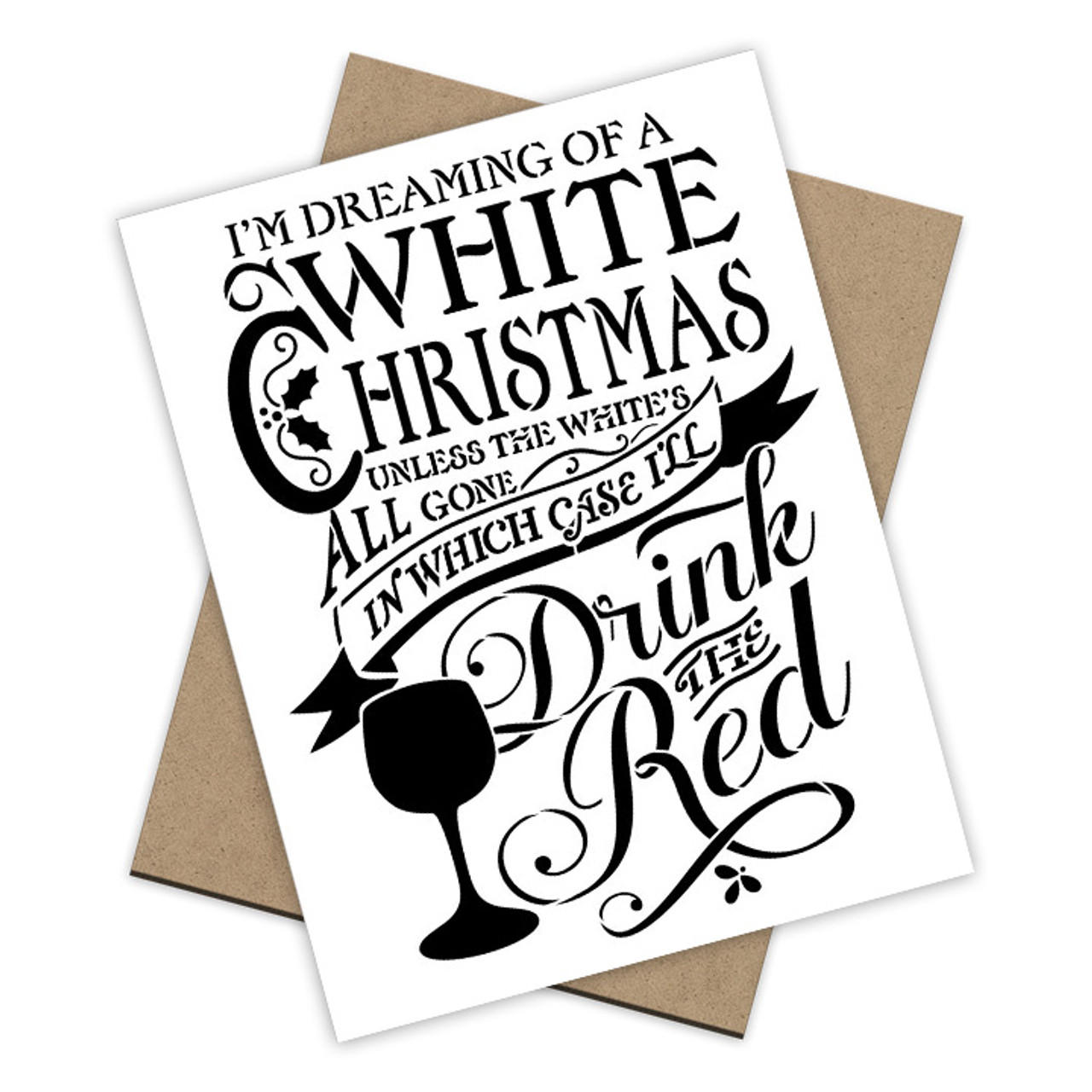 White Christmas Stencil + Surface