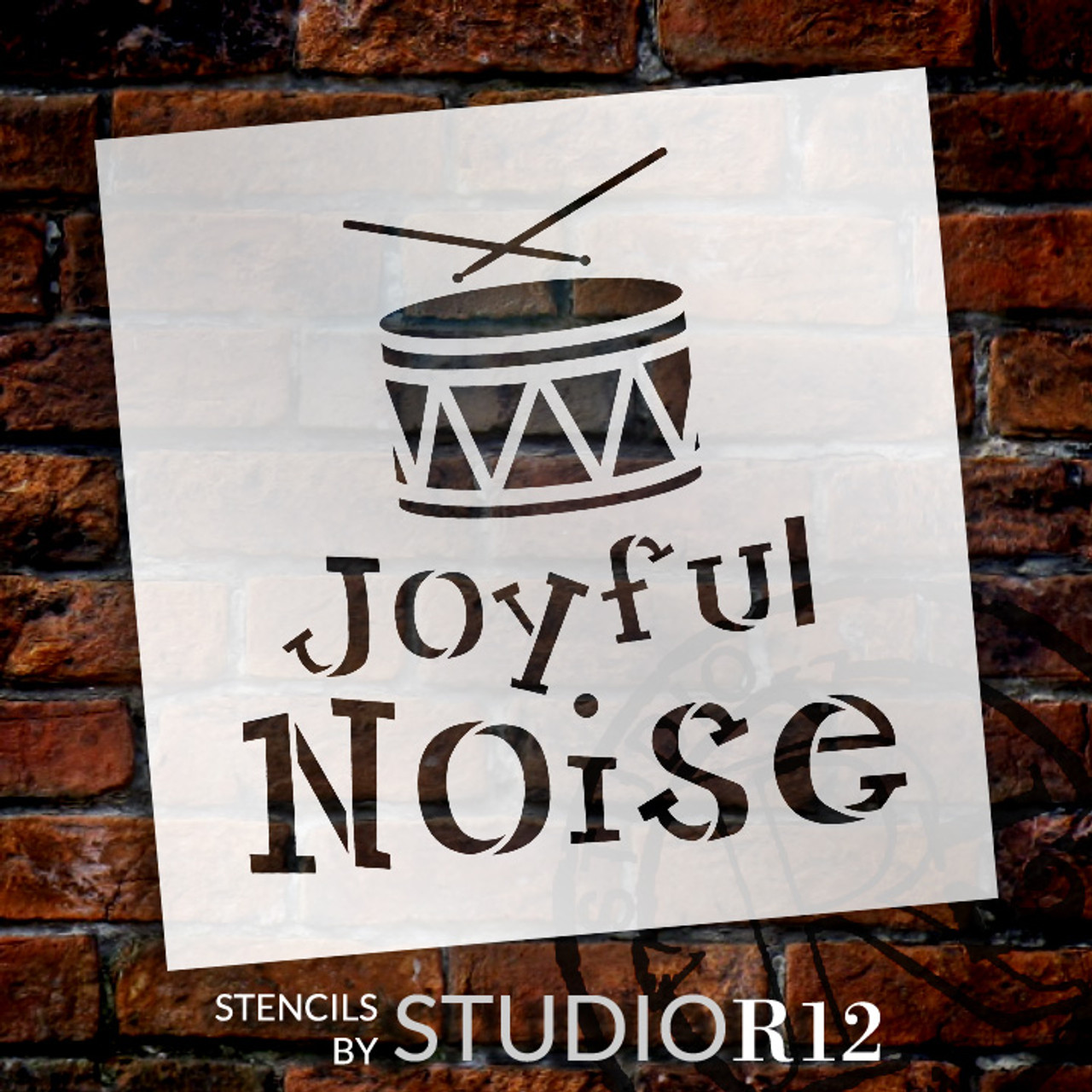 Joyful Noise - Word Art Stencil - 18" x 18" - STCL1368_5 by StudioR12