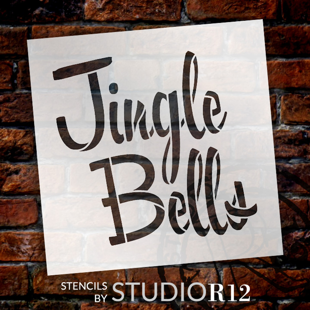 Jingle Bells - Chunky Script - Word Stencil - 6" x 6" - STCL1366_1 by StudioR12