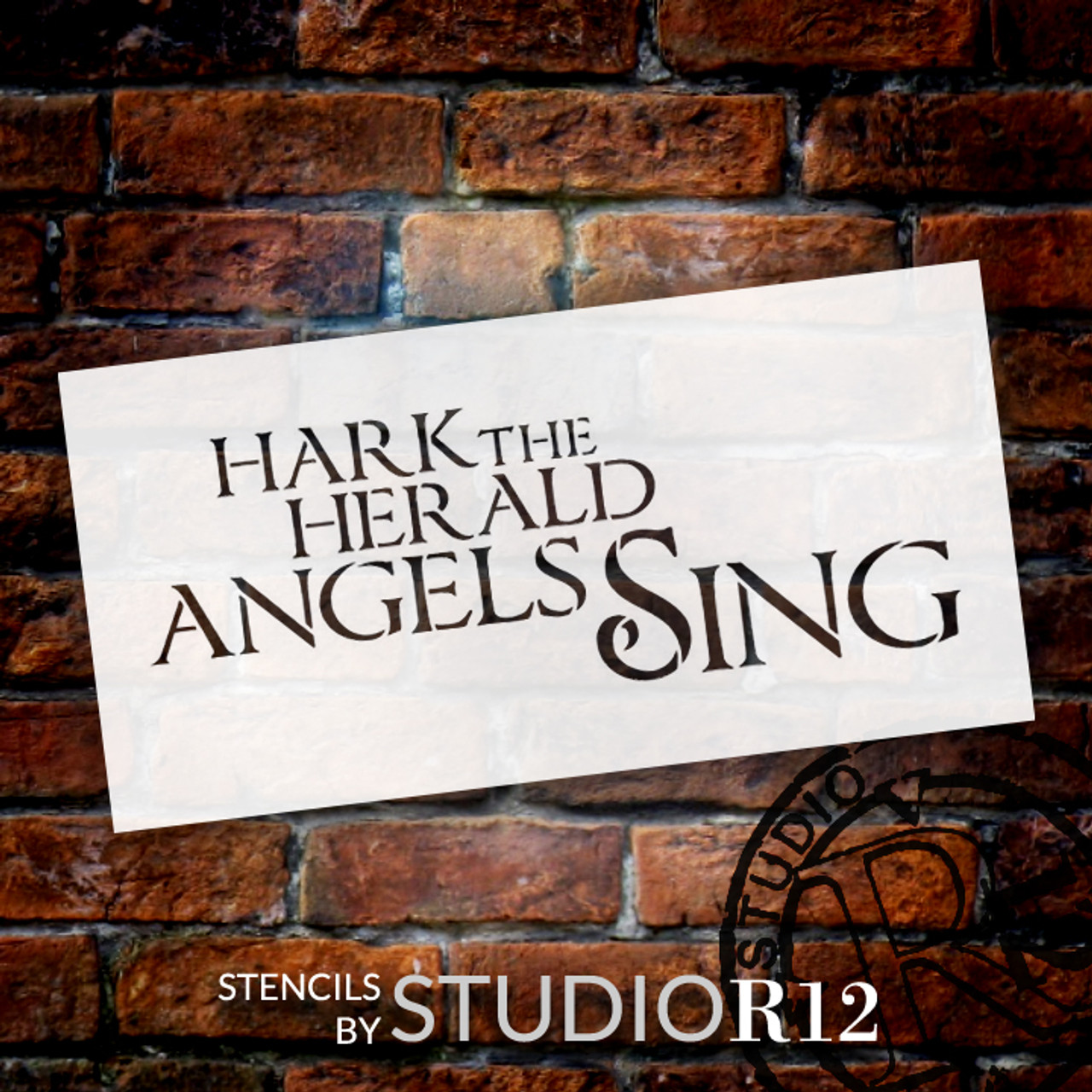 Hark the Herald Angels Sing - Word Stencil - 8" x 4" - STCL1386_1 by StudioR12