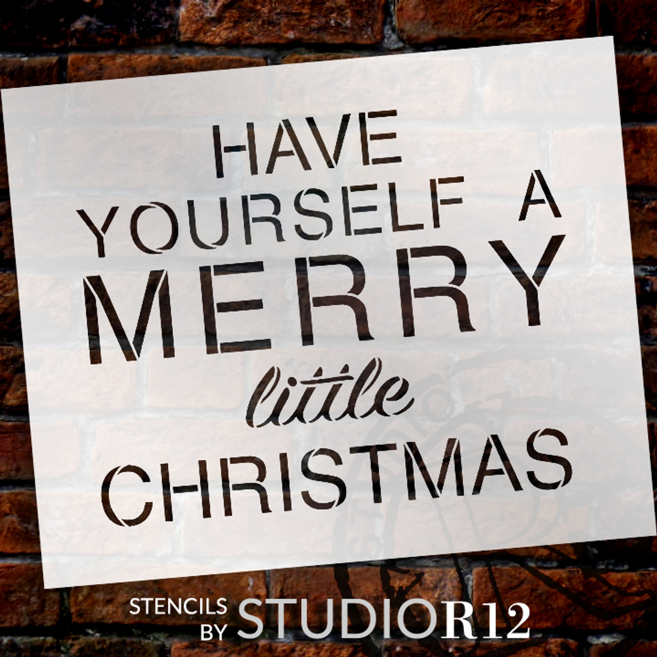 Have Yourself A Merry Little Christmas - Word Stencil - 11" x 9" - STCL1395_1 by StudioR12