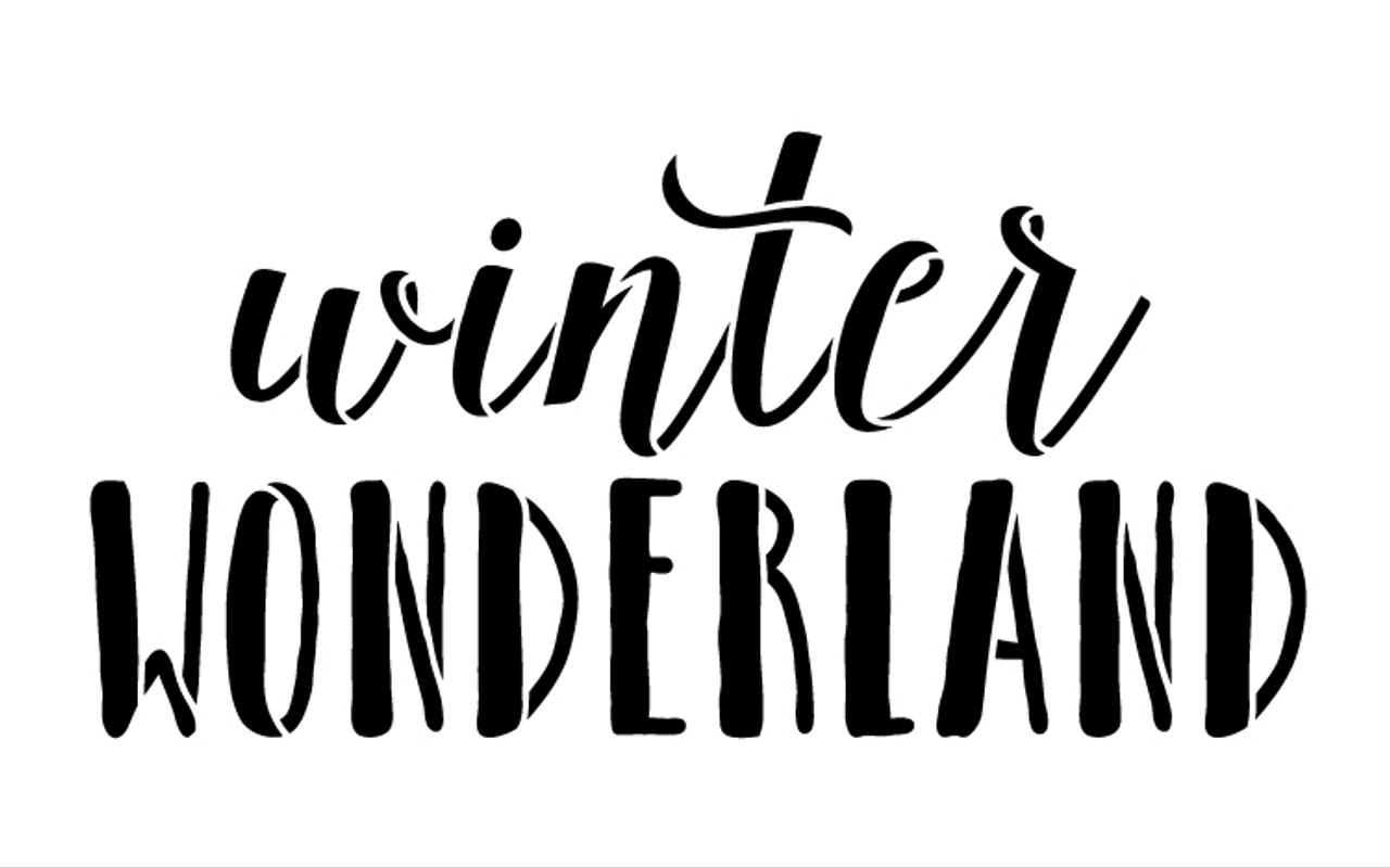 Winter Wonderland - Skinny & Script - Word Stencil - 16" x  9" - STCL1407_3 by StudioR12