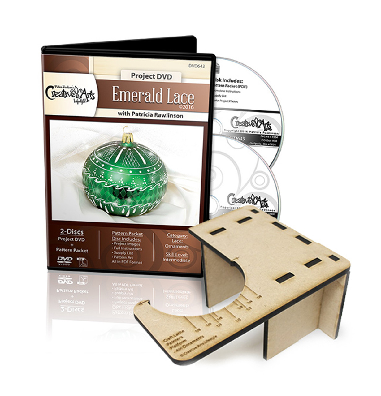 Emerald Lace DVD & Craft Lathe Painter's Platform - for 4in Ornaments