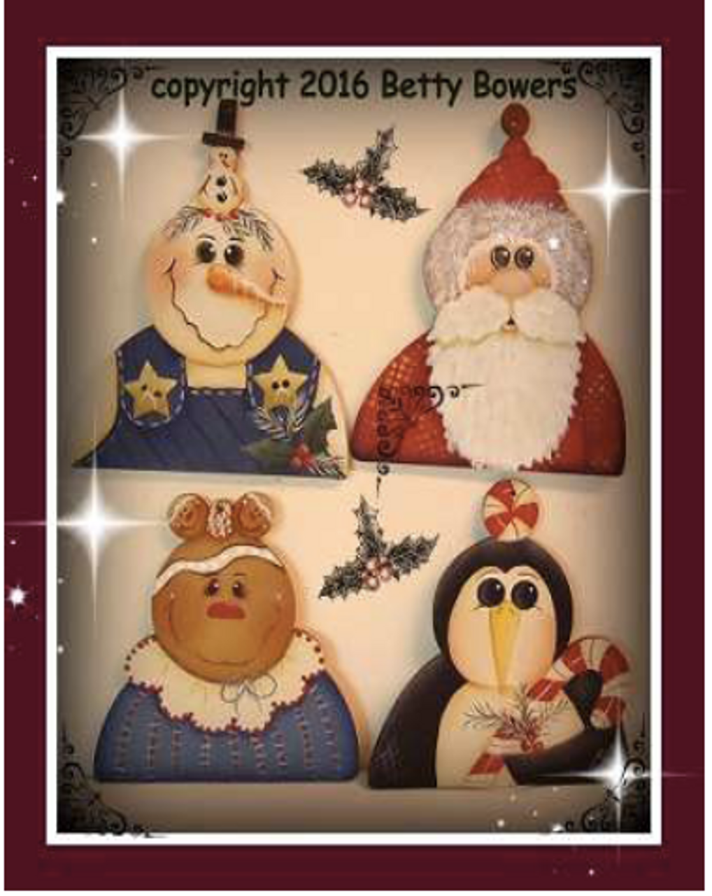 Four Chilly Ornaments - E-Packet - Betty Bowers