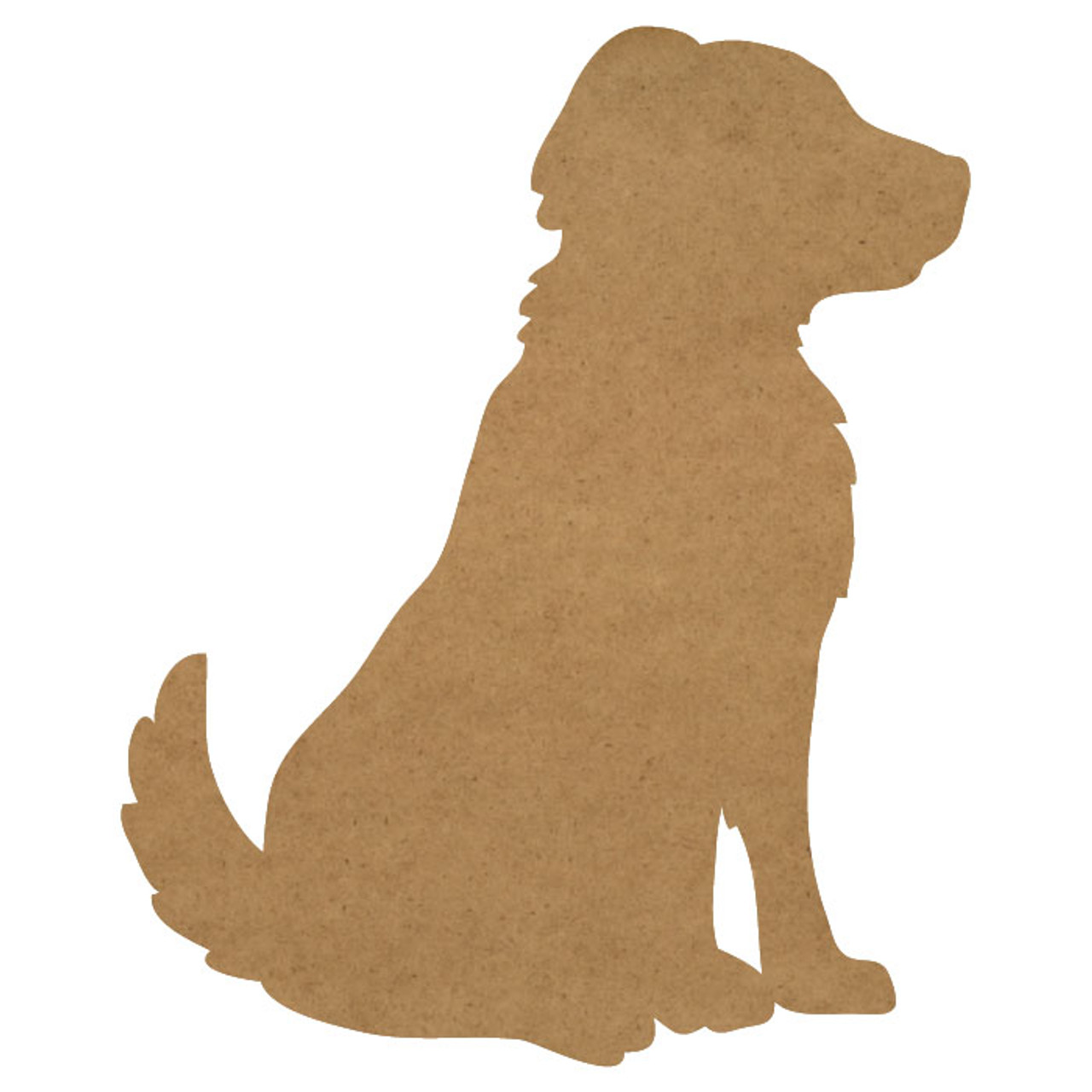 Sitting Dog Wood Embellishment Mini - 1 1/2" x 1 9/10"