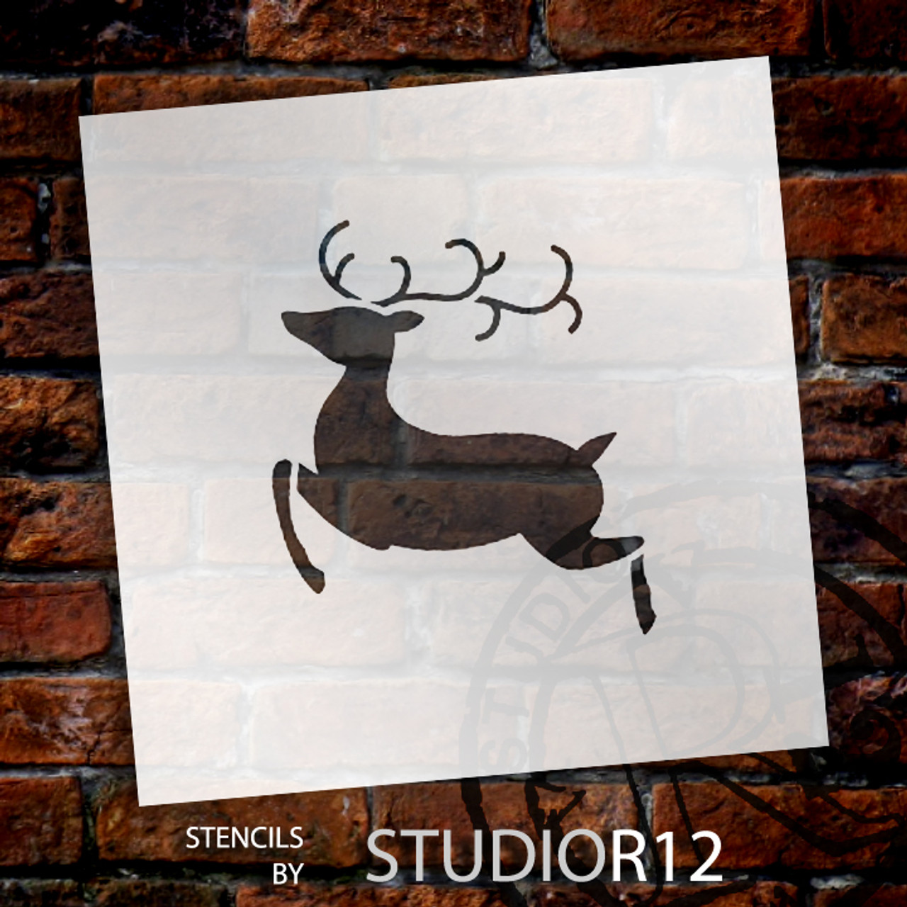 Christmas Shapes Stencil - Flying Reindeer - 14" x 15" - STCL1547_5 - by StudioR12